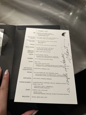 Menu photo 2 Alinea Chicago, IL