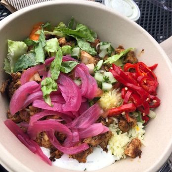 CAVA - Veggies and chicken bowl - Mediterranean Near Me - Winston-salem, North Carolina