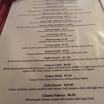 Ayesha Fine Dining - So many apps to choose from! - Indian Near Me - Miami, Florida