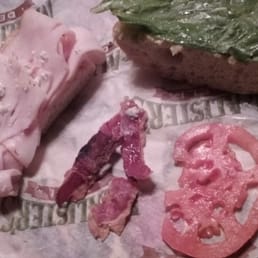 Never going back! Ripped me off again. Bacon, dried out scraps. Tomato, small partial soggy slice Gorgonzola? Where is it!?? Never going back! Ripped me off again. Bacon, dried out scraps. Tomato, small partial soggy slice Gorgonzola? Where is it!??