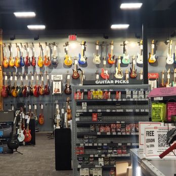 Guitar Center - Wall of guitars - Musical Instruments & Teachers Near Me - Glendora, California