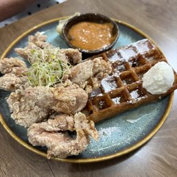 Karaage and Waffle