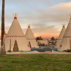 Wigwam Motel - Note the snow on San Gorgonio in the background