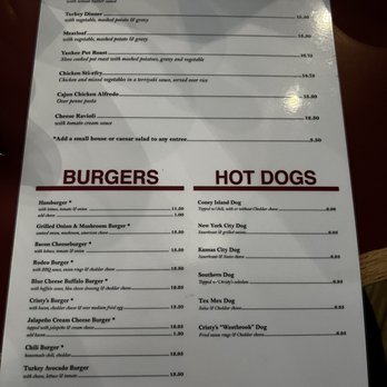 Cristy's - Lunch menu 5/2023 - Breakfast & Brunch Near Me - Westbrook, Connecticut