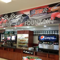 Mobil Pit Stop - Fresh coffee and crisp pepsi fountain drinks!