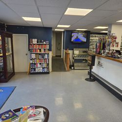 Ave's Lock and Key - To the left is our ammo shelf, the rifle display, and the car keys as well as the accessories at the counter.
