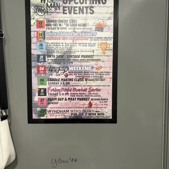 Wise Man Brewing - Bathroom door upcoming events - Breweries Near Me - Winston-Salem, North Carolina