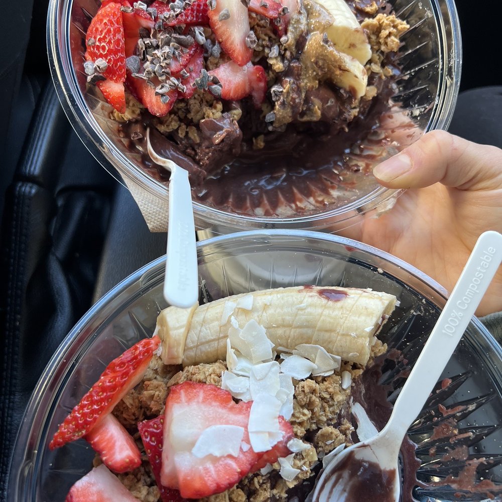 Juice Crafters - Acai - Classic Bowl and Acai - Chocolate Bowl half eaten. We are full! - Juice Bars & Smoothies Near Me - Los Angeles, California Juice Crafters - Acai - Classic Bowl and Acai - Chocolate Bowl half eaten. We are full! - Juice Bars & Smoothies Near Me - Los Angeles, California