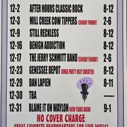 The Junkyard Bar & Grill - 2023 band schedule