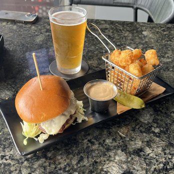 Topgolf - Regular Burger, tots and beer - Golf Near Me - Lake Mary, Florida Topgolf - Regular Burger, tots and beer - Golf Near Me - Lake Mary, Florida