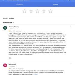 USPS - My review on google.