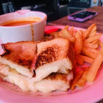 The Refuge - Friend's soup and grilled cheese combo - Burgers Near Me - San Mateo, California