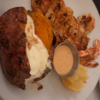 Susie and Sam’s Steakhouse - Blackened Shrimp and Sweet Potatoes with cinnamon and butter. - Steakhouses Near Me - Bainbridge, Georgia Susie and Sam’s Steakhouse - Blackened Shrimp and Sweet Potatoes with cinnamon and butter. - Steakhouses Near Me - Bainbridge, Georgia