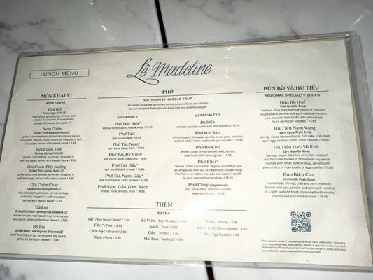 Menu photo 8 Lê Madeline Quincy, MA