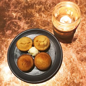 Photo of Farmerbrown - San Francisco, CA, United States. Free Cornbread. Delicious