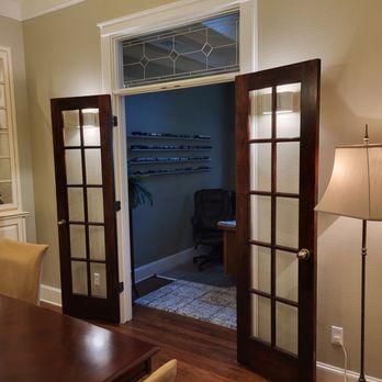 Vance Builds - A set of French doors and transom now match the French doors and transom in the office entry from the hallway. - General Contractors Near Me - Round Rock, Texas Vance Builds - A set of French doors and transom now match the French doors and transom in the office entry from the hallway. - General Contractors Near Me - Round Rock, Texas