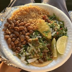 Tacos on Emerson - 2 tacos + beans + rice