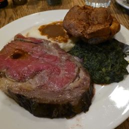 Prime rib. Yorkshire pudding. Cream of spinach Prime rib. Yorkshire pudding. Cream of spinach