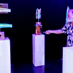Arts HQ Gallery - Point a laser pen at a Larry Ortega piece and see it change