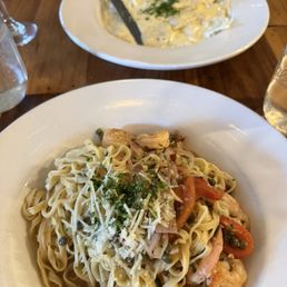 Smoked Salmon Ravioli and shrimp Piccata Smoked Salmon Ravioli and shrimp Piccata