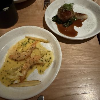 Firstborn - Lamb sausage meatball and shrimp with a extremely tasty corn reduction sauce - Chinese Near Me - Los Angeles, California