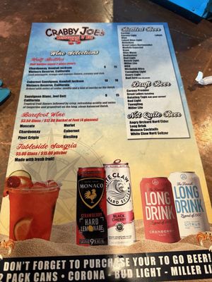 Menu photo 1 Crabby Joe's Dockside Lakeside Marblehead, OH