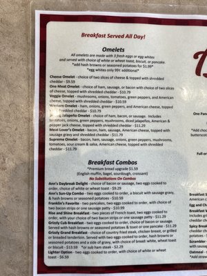 Menu photo 8 Ann's Restaurant Franklin, IN