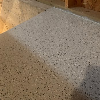 Jims concrete coatings - Beautiful work - you see the flake and epoxy pop vs standard concrete in this pic - Refinishing Services Near Me - Cottage Grove, Wisconsin Jims concrete coatings - Beautiful work - you see the flake and epoxy pop vs standard concrete in this pic - Refinishing Services Near Me - Cottage Grove, Wisconsin