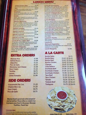 Menu photo 8 El Mariachi Mexican Restaurant Nashville, TN