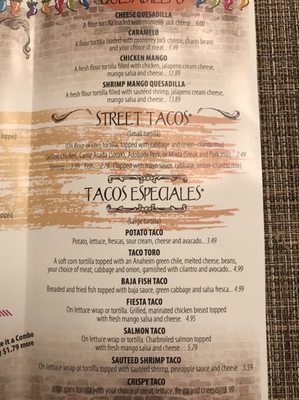 Menu photo 6 Moreno's Mexican Grill Express Chandler, AZ