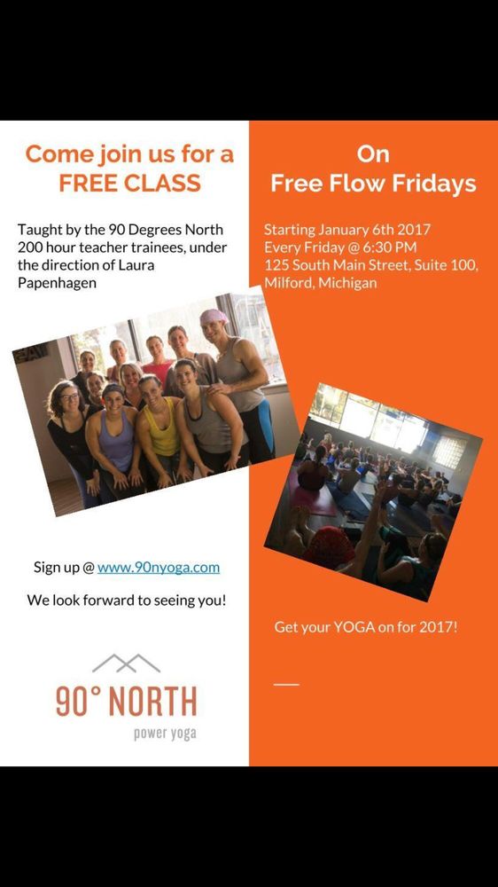 90 Degrees North Power Yoga Logo