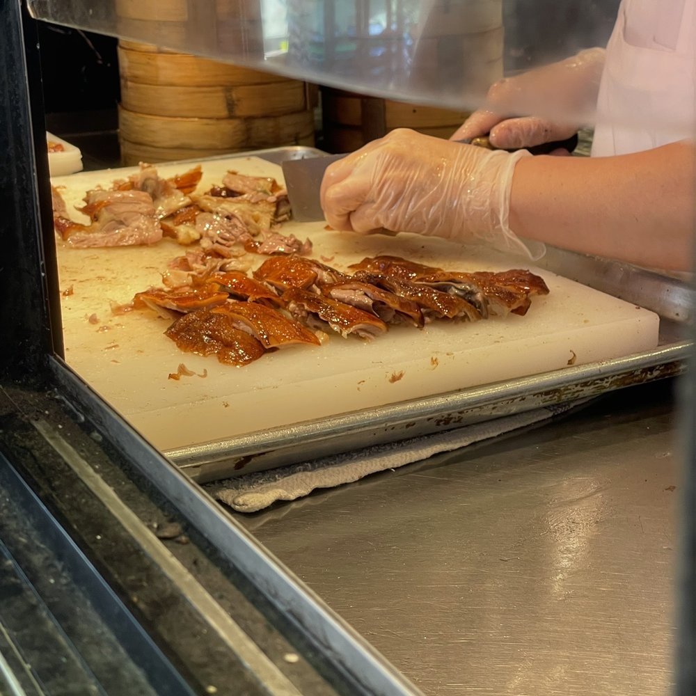 Peking Duck Sandwich Stall - freshly carved peking duck - Food Stands Near Me - Flushing, New York Peking Duck Sandwich Stall - freshly carved peking duck - Food Stands Near Me - Flushing, New York