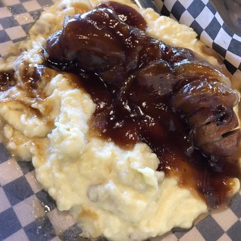 Bangers & Brews Eugene - Banger and Mash! Comes with gravy and sautéed onions - German Near Me - Eugene, Oregon
