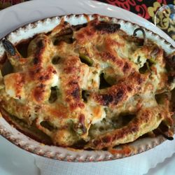 Korfu - Gegrillte und überbackene Pepperoni