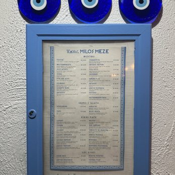 Milos Meze - Menu - Greek Near Me - San Francisco, California