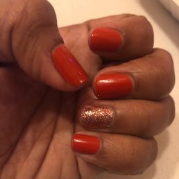 Nail polish after 5 days of wear Nail polish after 5 days of wear