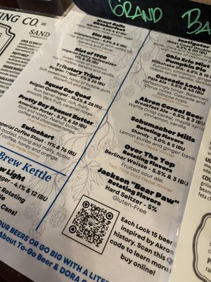 Menu photo 1 Lock 15 Brewing Co. Akron, OH