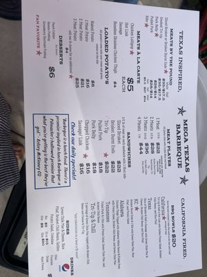 Menu photo 6 MEGA Texas Barbeque Fresno, CA