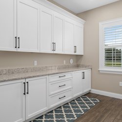 Citrus Cabinets - Laundry Room: White shaker cabinets