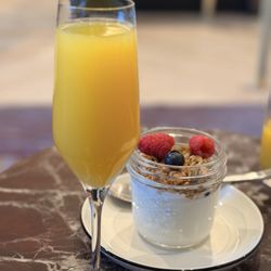 Mimosa and yogurt