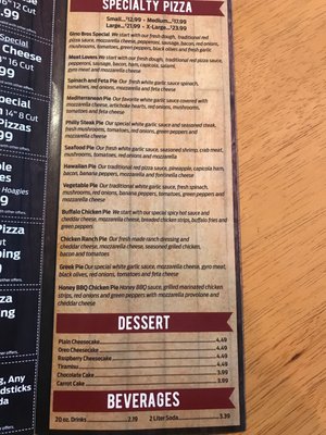 Menu photo 2 Gino Bros Pizza Bar Sharpsburg, PA