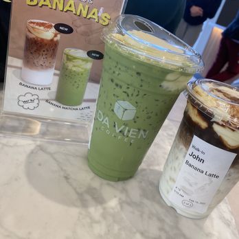 Da Vien Coffee - Banana matcha latte and banana latte - Coffee & Tea Near Me - Stanton, California Da Vien Coffee - Banana matcha latte and banana latte - Coffee & Tea Near Me - Stanton, California
