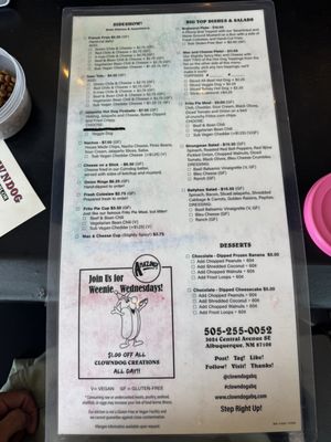 Menu photo 2 Clowndog Hot Dog Parlor Albuquerque, NM