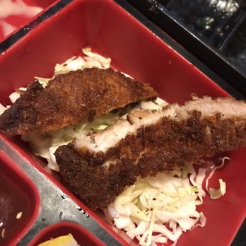 Teishoku - Burnt tonkatsu. Tasted burnt and very dry. Disappointing. - Japanese Near Me - Honolulu, Hawaii Teishoku - Burnt tonkatsu. Tasted burnt and very dry. Disappointing. - Japanese Near Me - Honolulu, Hawaii