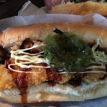 Japadog - No. 13 Ebi Tempura added some pickles on it. Yum - Japanese Near Me - Vancouver, British Columbia Japadog - No. 13 Ebi Tempura added some pickles on it. Yum - Japanese Near Me - Vancouver, British Columbia
