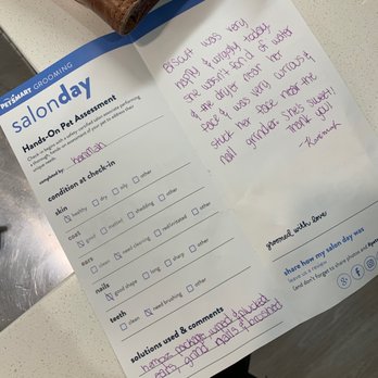 PetSmart - They even took the time to write this assessment form out - Pet Training Near Me - Fountain Valley, California PetSmart - They even took the time to write this assessment form out - Pet Training Near Me - Fountain Valley, California