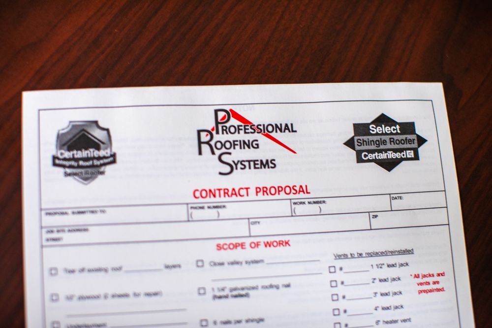 Slide of Professional Roofing Systems