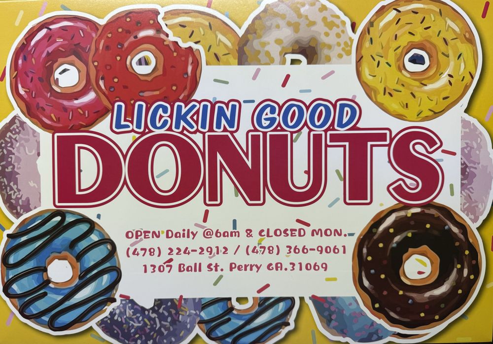 Lickin Good Donuts and Kolaches Logo