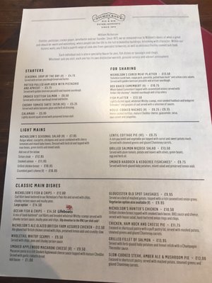 Menu photo 1 The Old White Swan York, YOR Menu photo 1 The Old White Swan York, YOR