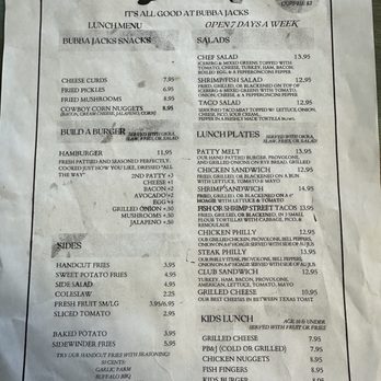 Bubba Jacks - Lunch menu - Breakfast & Brunch Near Me - Freeport, Florida Bubba Jacks - Lunch menu - Breakfast & Brunch Near Me - Freeport, Florida